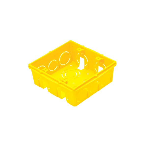 Caixa de Embutir Quadrada 4x4 Amarela Tramontina